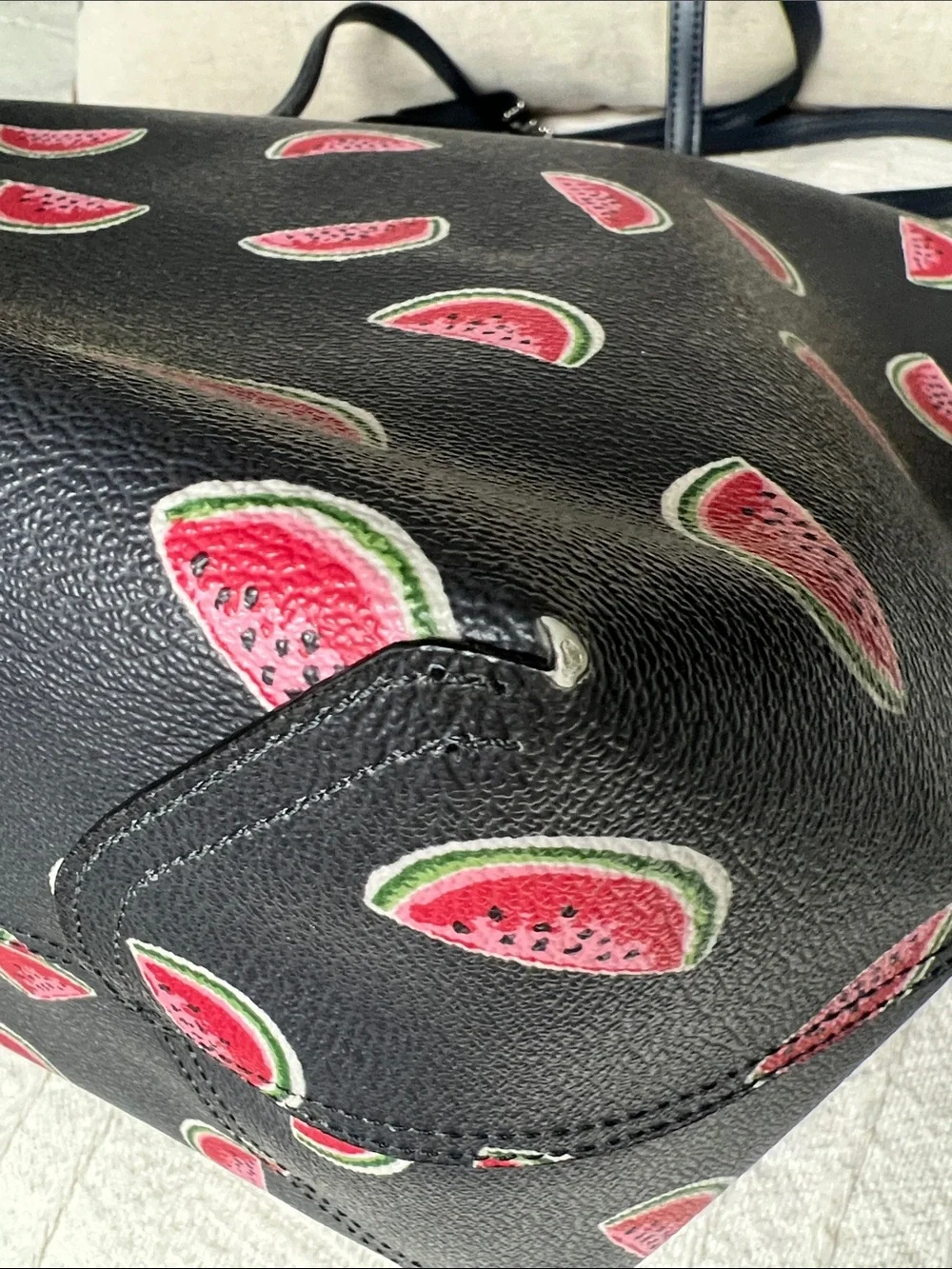 Coach Metro Navy Watermelon Print Tote, Reversible